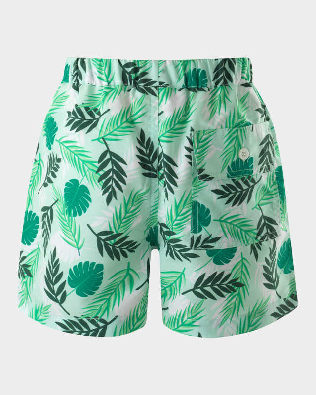 Boy's Palm Tree Swim Trunks, Size 2-10